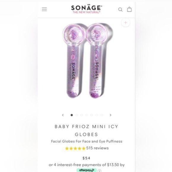 Sonage Baby Frioz Mini Icy Facial Globes NEW In Box Cold Spoon Beauty Therapy Pu - Picture 2 of 3
